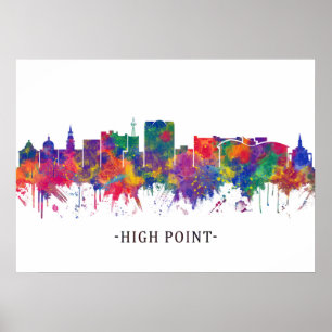 Poster Ligne aérienne High Point North Carolina