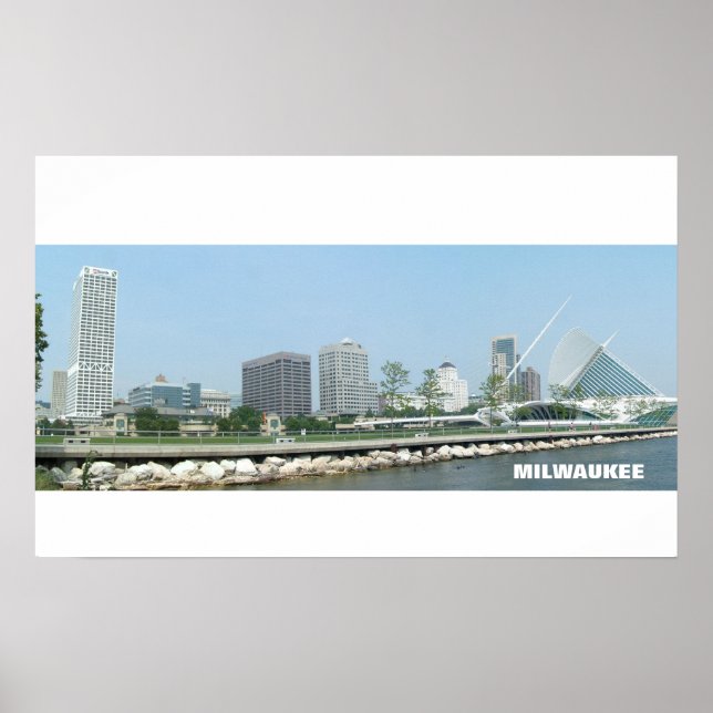 Poster Ligne aérienne Milwaukee (Devant)