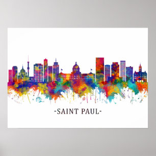 Poster Ligne aérienne Saint Paul Minnesota