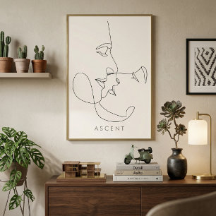 Poster Ligne artistique architecturale minimaliste 'ASCEN