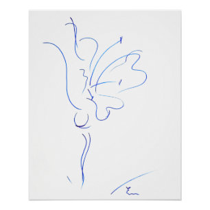 Poster Ligne bleue, série "Traits simples"