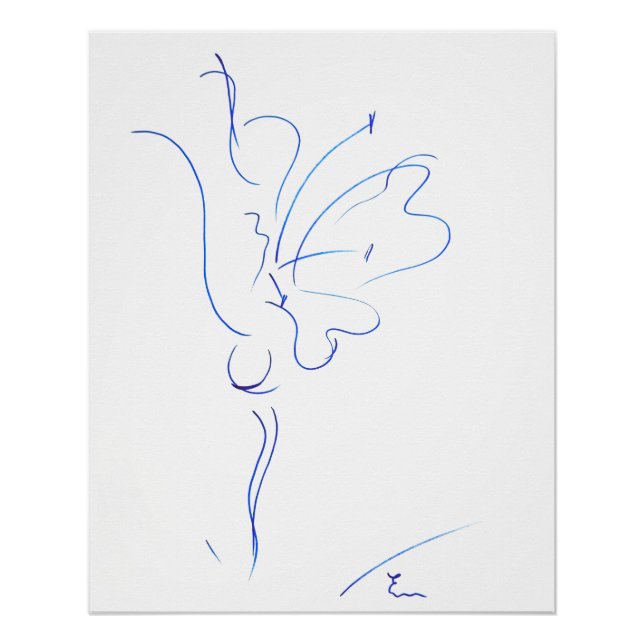 Poster Ligne bleue, série "Traits simples" (Devant)