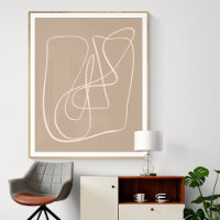 Ligne Brown minimaliste Abstraite contemporaine