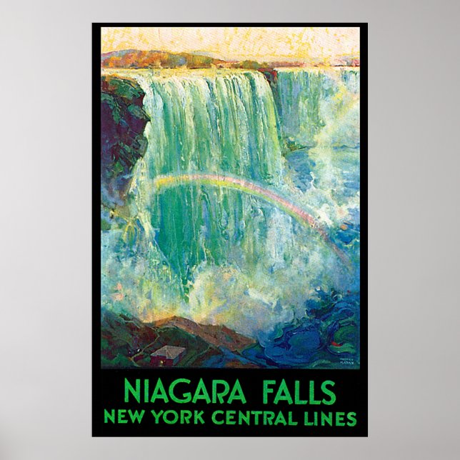 Poster Ligne centrale de New York vers les chutes du Niag (Devant)