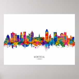 Poster Ligne d'atterrissage de Montréal Canada