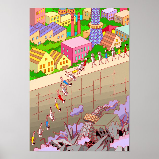 Poster Ligne de démarcation. (Devant)