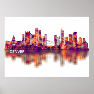 Poster Ligne de Denver Colorado