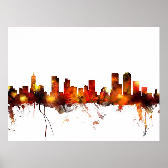 Poster Ligne de Denver Colorado (Devant)
