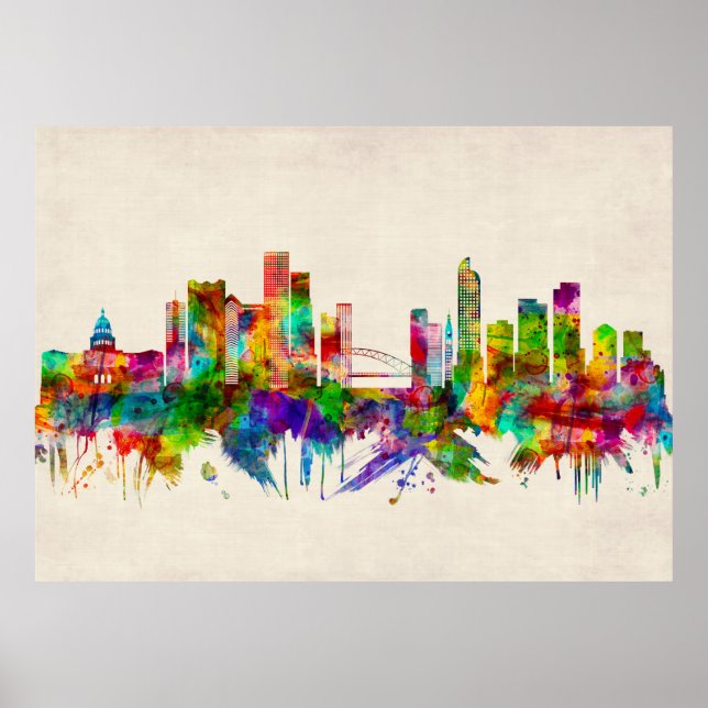 Poster Ligne de Denver Colorado (Devant)