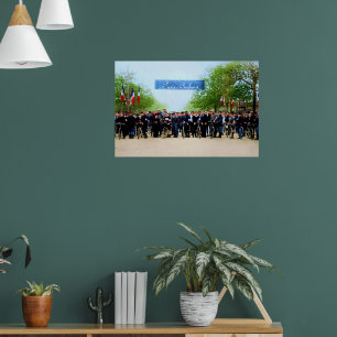 Poster Ligne de départ de Paris-Roubaix 1896-1897