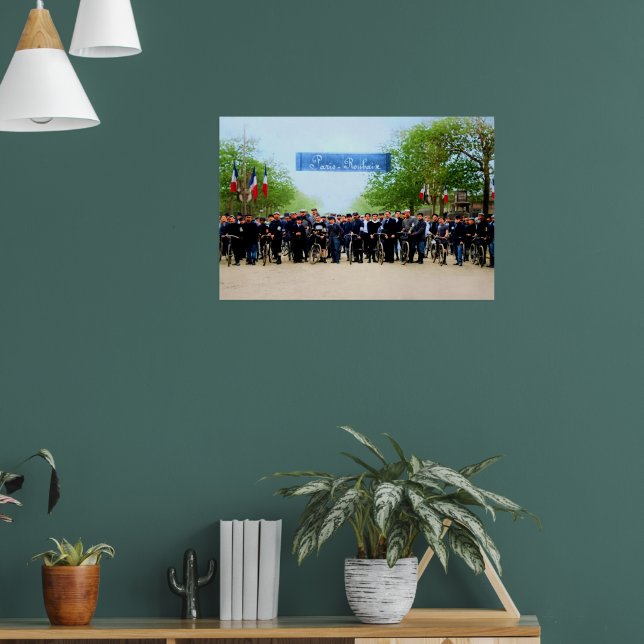 Poster Ligne de départ Paris-Roubaix 1896-1897 (Salon 1)