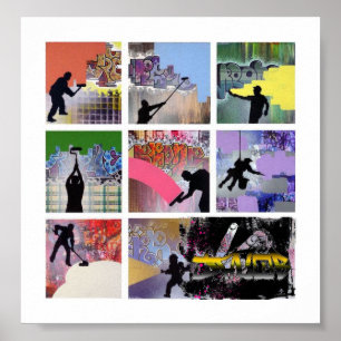 Poster Ligne de graffiti