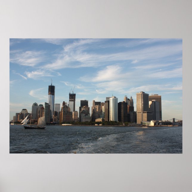 Poster Ligne de Lower Manhattan (Devant)