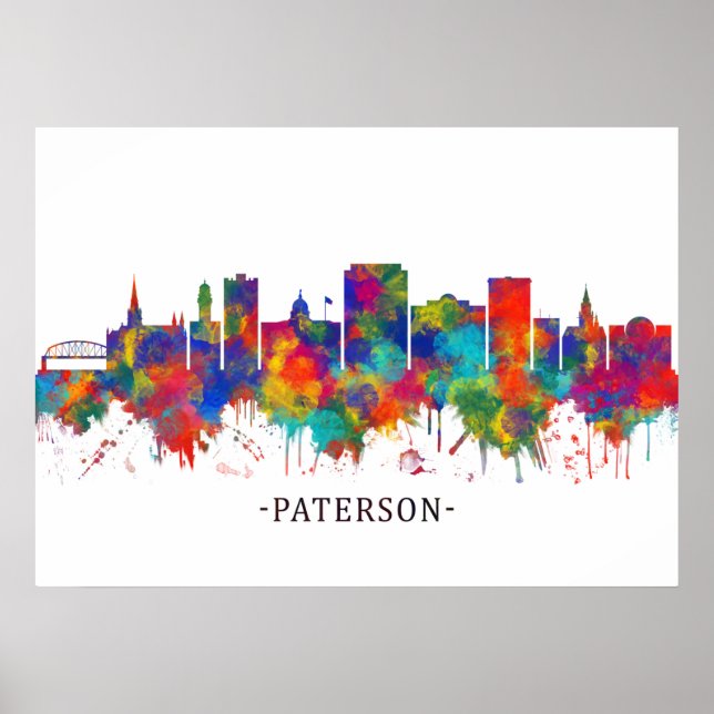 Poster Ligne de Paterson New Jersey (Devant)