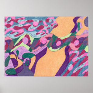 Poster Ligne d'eau, 28 x 20