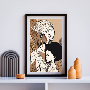 Poster Ligne et Âme – L'Esprit de la Maternité Africaine