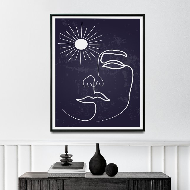 Poster Ligne Femme Art Moderne Du Milieu Du Siècle (Créateur téléchargé)