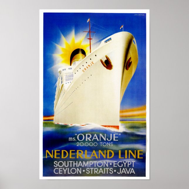 Poster Ligne Oranje ~ Nederland (Devant)
