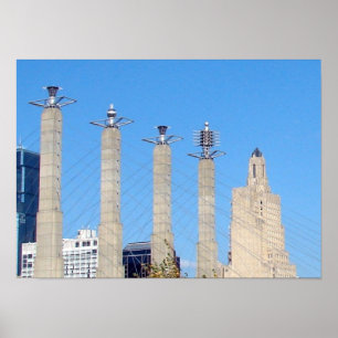 Poster Ligne Skyline de Kansas City