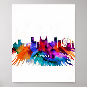 Poster Ligne Skyline Guayaquil