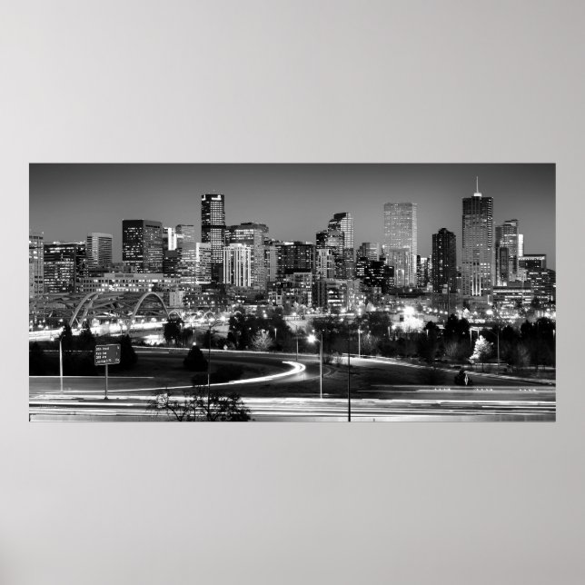 Poster Ligne Skyline haut de mille (Devant)