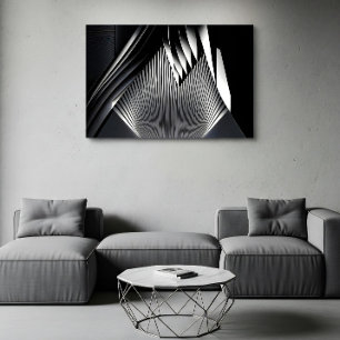 Poster Lignes Abstraites Modernes Architecture 3D