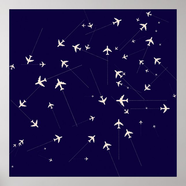 Poster lignes aériennes (Devant)