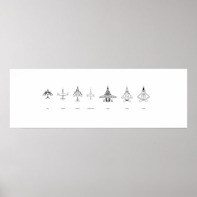 Poster Lignes aériennes des chasseurs de la série F (Devant)