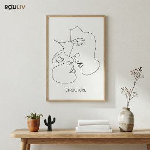 Poster Lignes Architecturales Minimalistes Abstraites Mod
