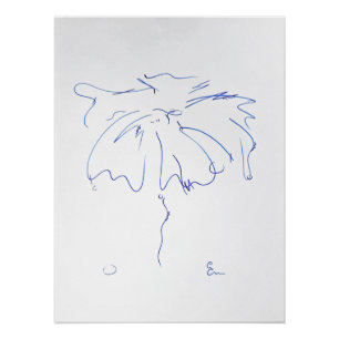 Poster Lignes bleues 5