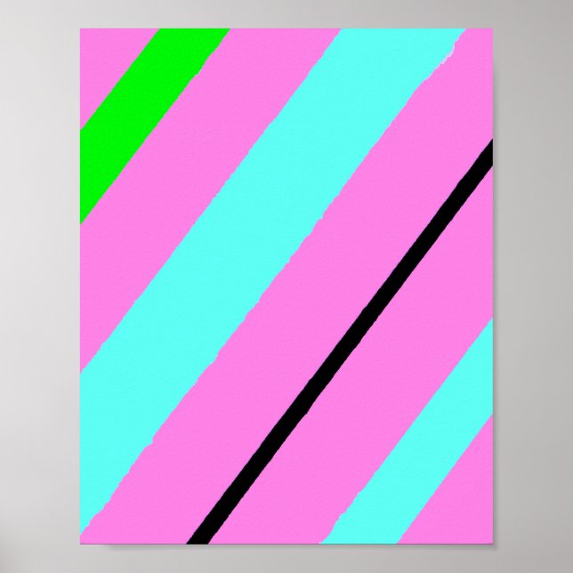 Poster Lignes colorées (Devant)