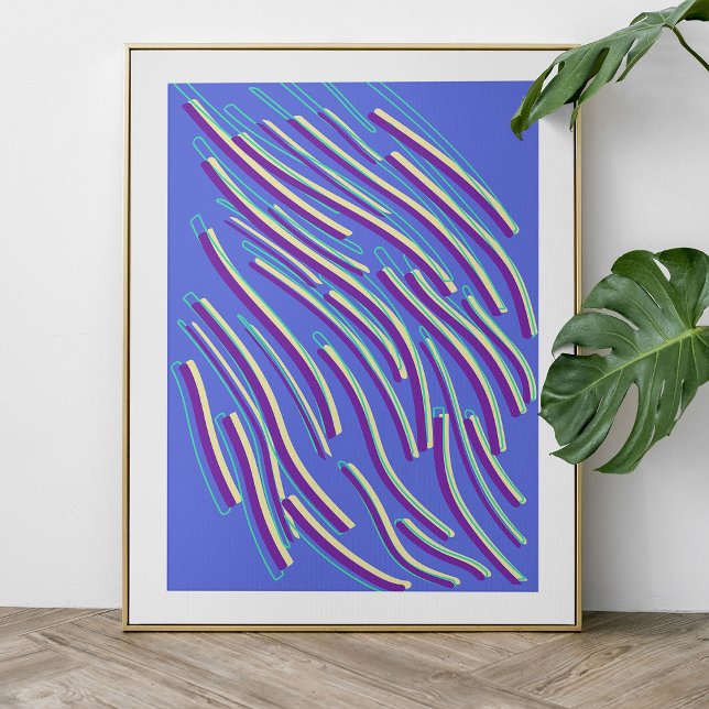 Poster Lignes de néon Abstraites (Créateur téléchargé)