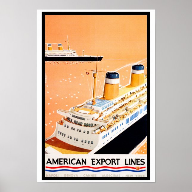 Poster Lignes d'exportation américaines (Devant)
