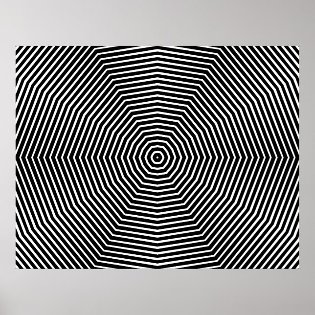 Poster Lignes d'illusion optique (Devant)