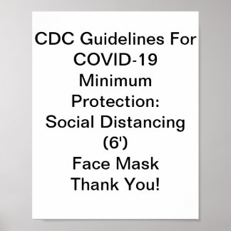 Poster Lignes directrices de la CDC pour COVID-19
