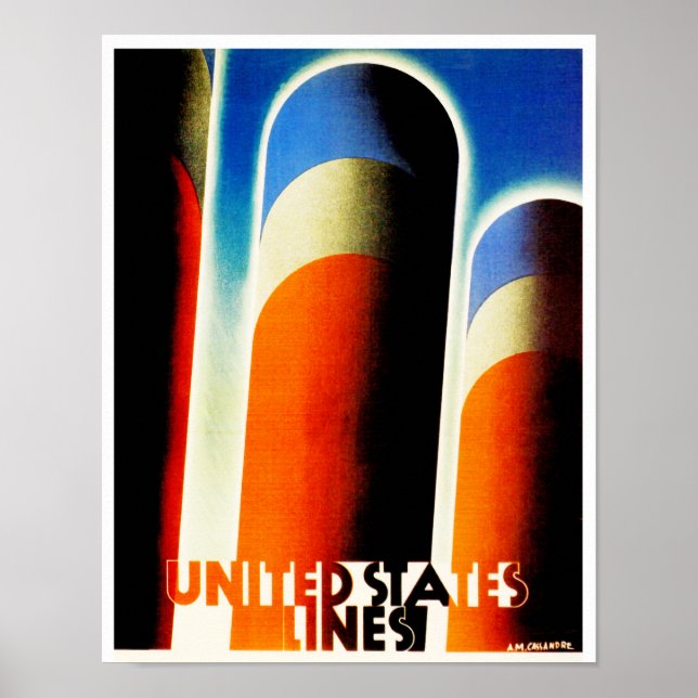 Poster Lignes États-Unis (Devant)