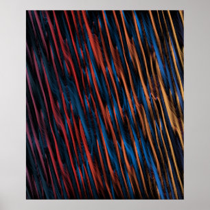 Poster Lignes soyeuses abstraites