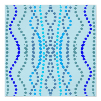 Poster Lignes verticales bleues