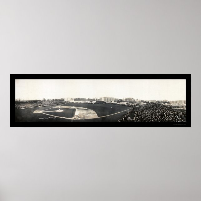Poster Ligue américaine de baseball NY Photo 1910 (Devant)