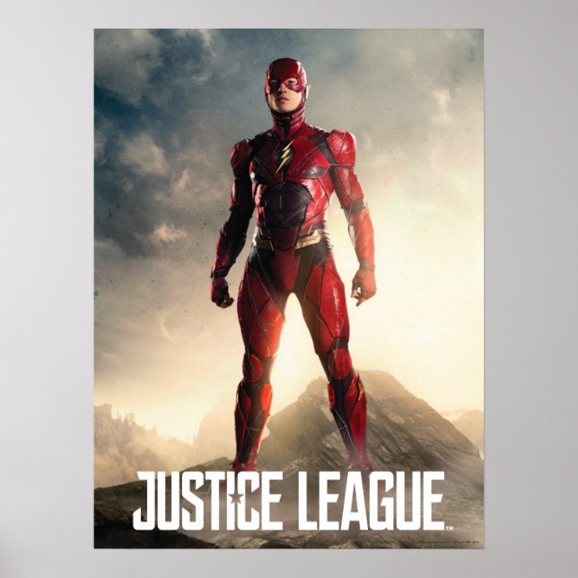 Poster Ligue de Justice | Le Flash Sur Le Champ De Batail (Devant)
