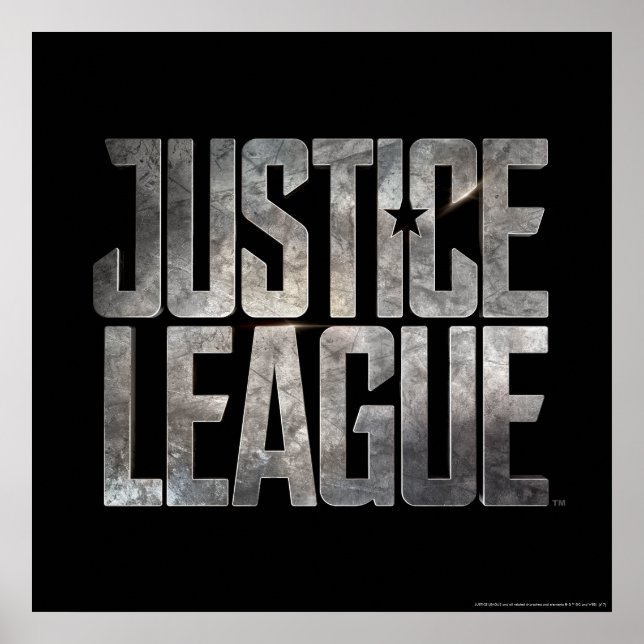 Poster Ligue de Justice | Logo métallique de la Ligue de  (Devant)
