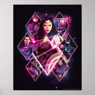 Poster Ligue de Justice   Panneaux de groupe galactique d