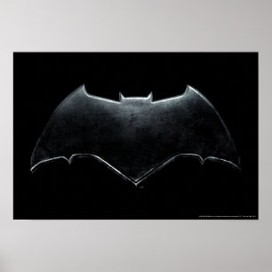 Poster Ligue de Justice   Symbole de batman métallique
