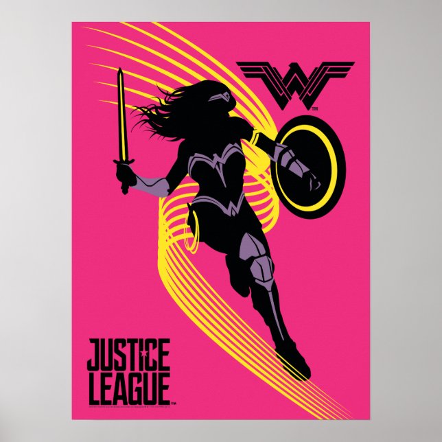Poster Ligue de Justice | Wonder Woman Icon Silhouette (Devant)