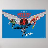 Ligue de la justice Flying Air Badge and Heroes