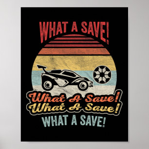 Poster Ligue de voiture de football rétro vintage, quelle