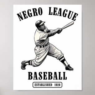 Poster Ligue vintage des Noirs Bysebyll Mois de l'histoir