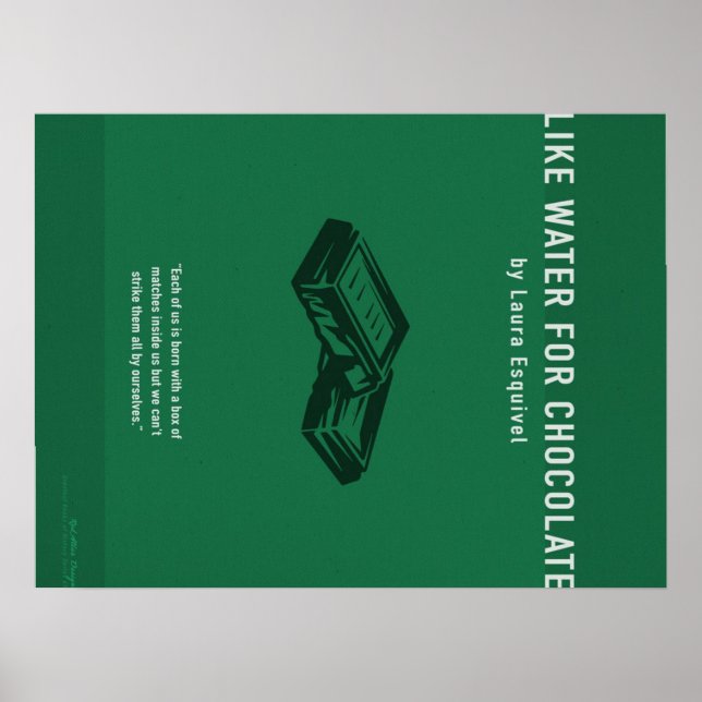 Poster Like Water For Chocolate,Cute Chocolate Lover Gift (Devant)