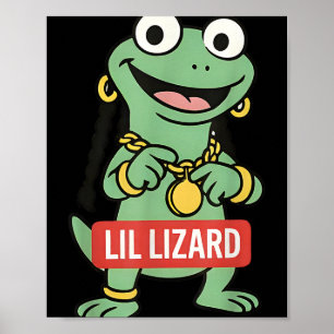 Poster Lil Lizard Funny Lizard Trending Meme