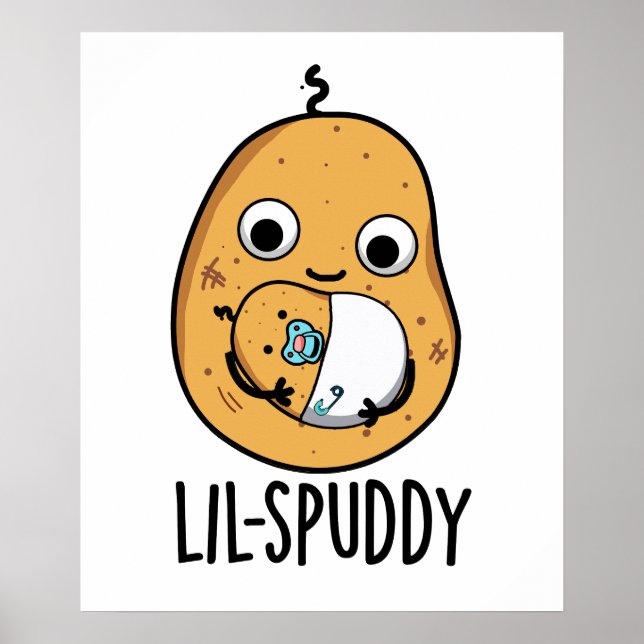 Poster Lil Spuddy Funny Potato Pun (Devant)